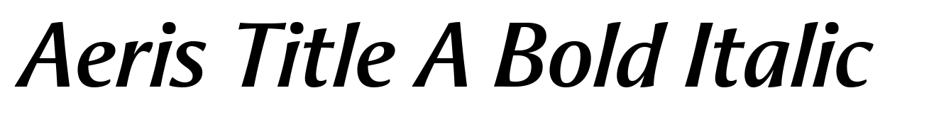 Aeris Title A Bold Italic